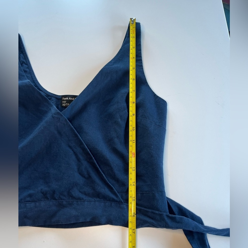 Frank and Oak Navy Wrap Crop Top - Picture 10 of 13